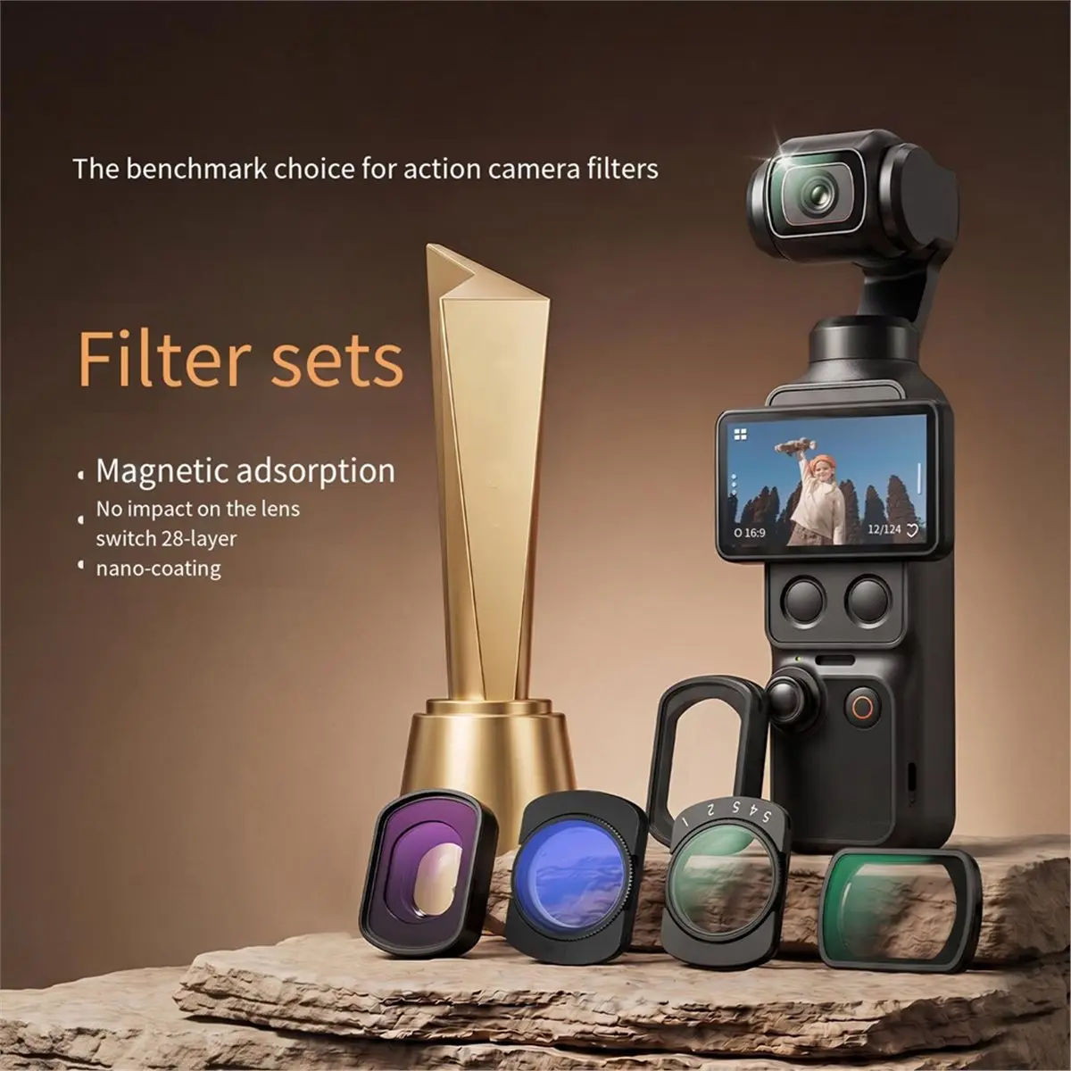 newA10R For 4 Magnetic Filter Kit UV CPL Black Soft 1/4 Anti-Light Pollution Wide-Angle Filter Camera Lens Parts