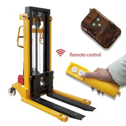 1T Warehouse forklift Semi Electric Pallet stacker Semi Pallet Lifter