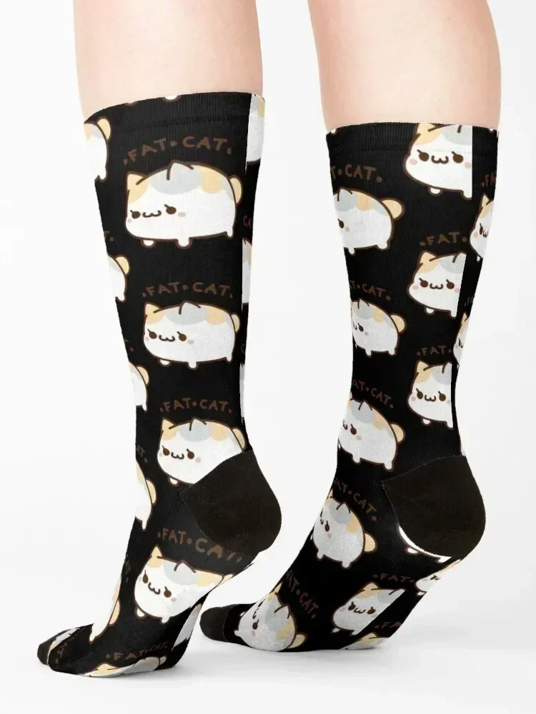 Fat Cat Classic . Socks hip hop kids hockey funny sock Socks For Man Women's