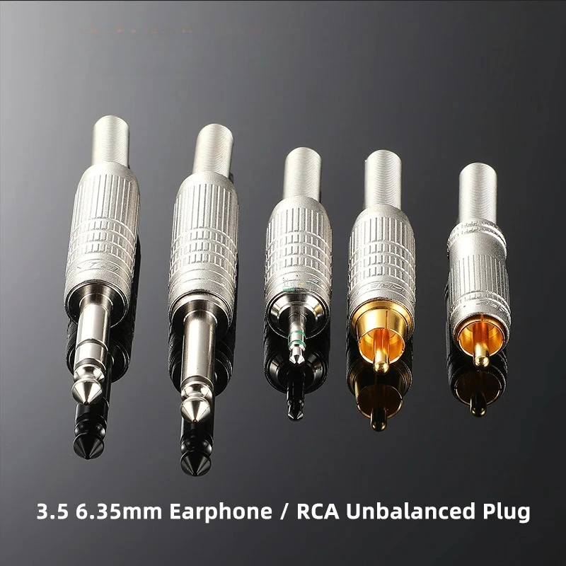 

RCA Несбалансированный разъем для гарнитуры Lotus Solder Позолоченный аудио-видео разъем 3,5 6,35 1/4 дюйма 1/8 дюйма Мини-телефон TS TRS Стерео разъем