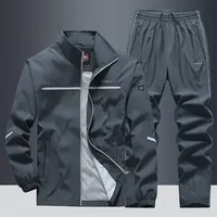 New Men's Sportswear Set Casual Loose Fit Large Size Collared Sportswear Spring Autumn Comfortable Breathable Men's Outfit