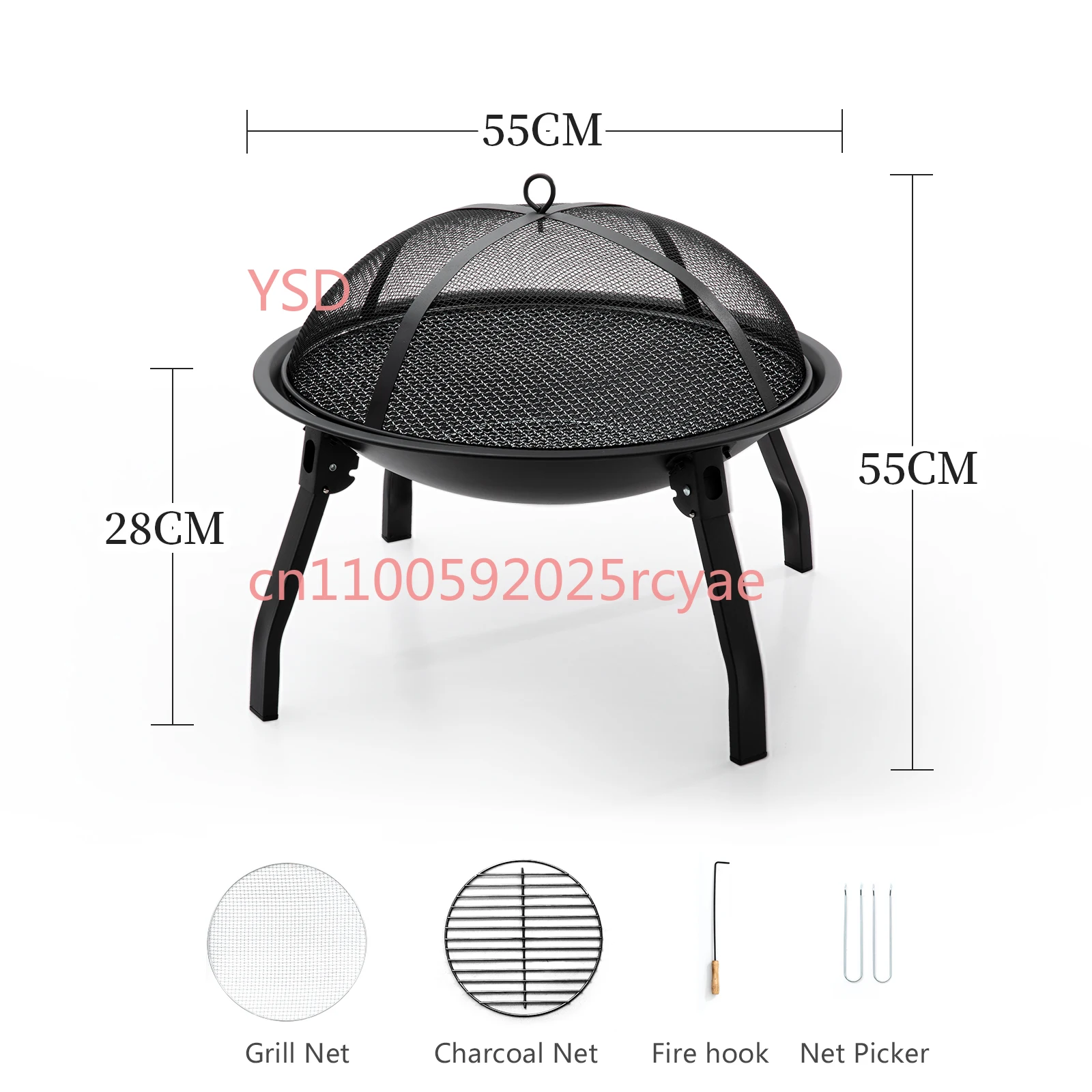 

Outdoor tea-brewing table with a built-in barbecue grill, also suitable for indoor use as a barbecue stove for roasting meat.