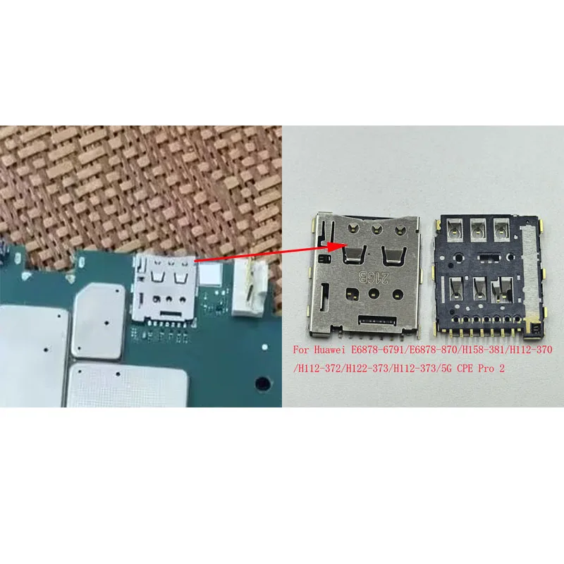 1-100Pcs Sim Card Holder Reader Tray Connector Plug For Huawei Router Wifi E6878-6791 H158-381 H112-370 H122-373 5G CPE Pro 2