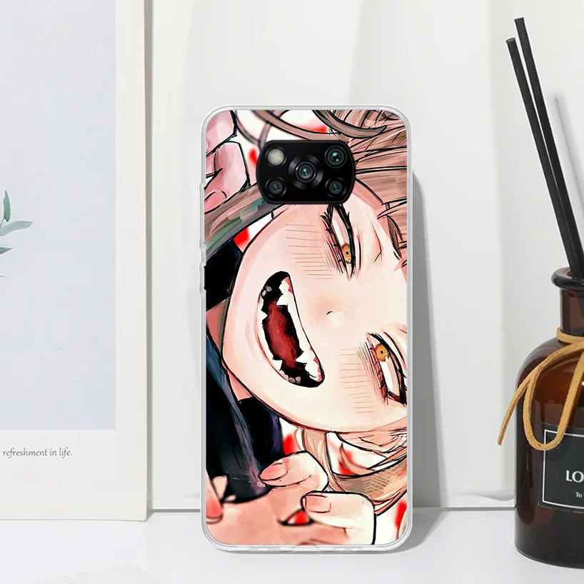 Himiko Toga Waifu Anime MHA Phone Case For Xiaomi Poco X6 X5 X4 X3 Nfc F6 F5 Pro F4 Gt F3 F2 F1 M5S M4 M3 Art Fundas Back Cover