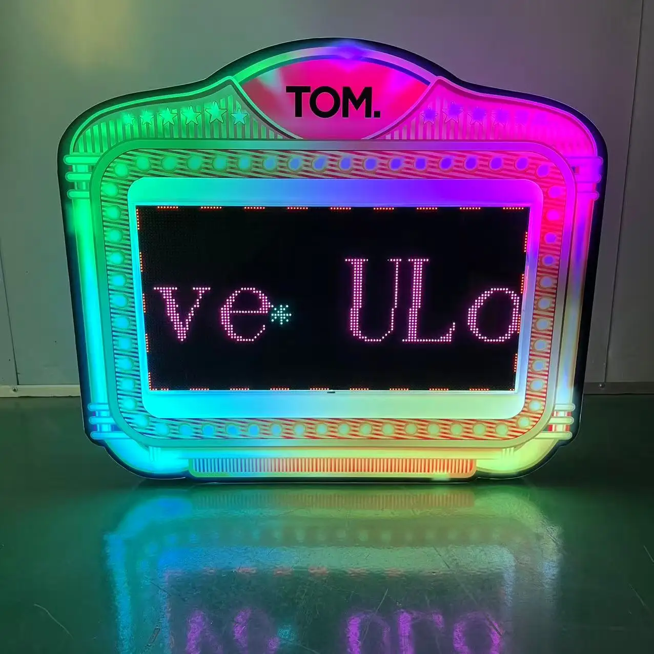 Custom Logo New High-Quality Energy-Saving APP Controlled Programmable LED Marquee Message Sign for Nightclubs, Bars & Lounges