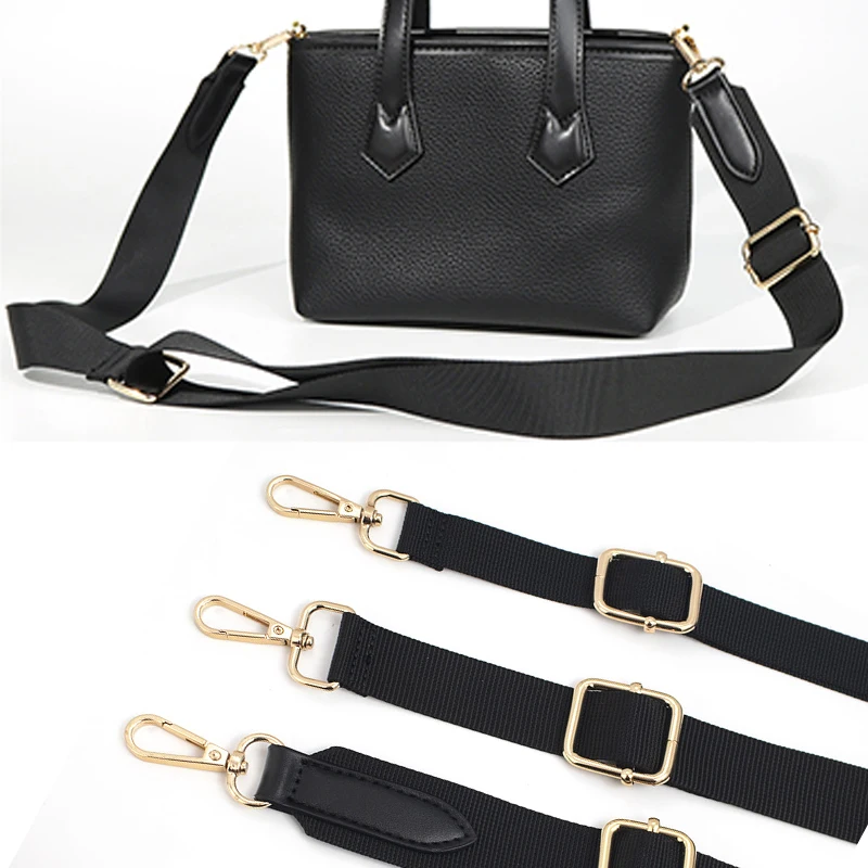 Black Long Shoulder Bag Straps Fashion Wide Replacement Strap For Bags Nylon Woman Messenger Accessories Adjustable Bag Handle