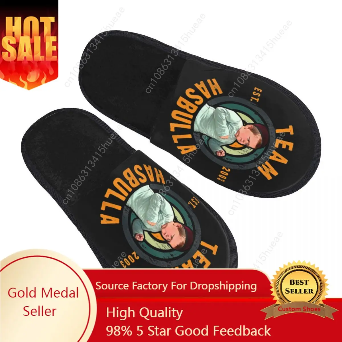 

Funny Hasbulla Hasbullah Smile Comfort Scuff With Memory Foam Slippers Women Fight Meme Hotel House Shoes