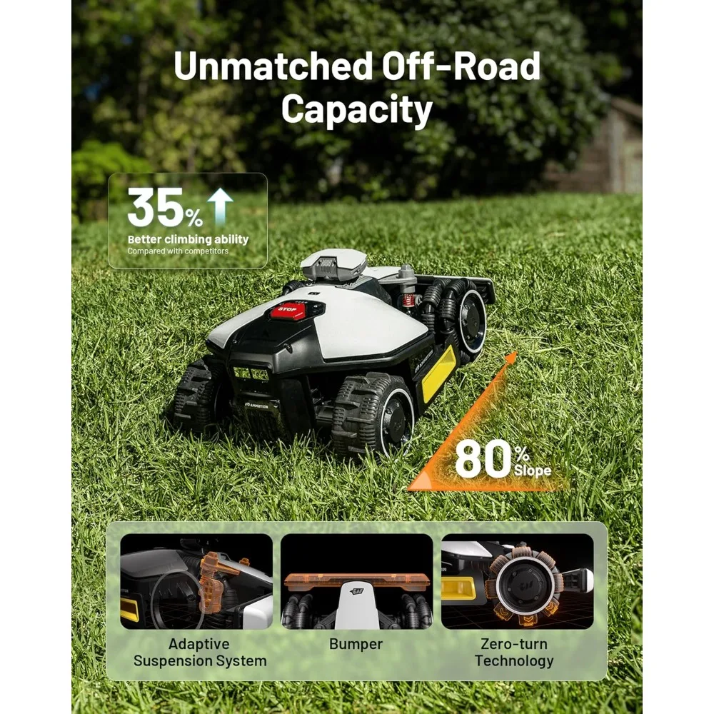 

US Shipping Hot New Mini AWD 800H Robot Lawn Mower for 0.2 Acres All Wheel Drive 80 Slope No Wire No RTK Installation Free