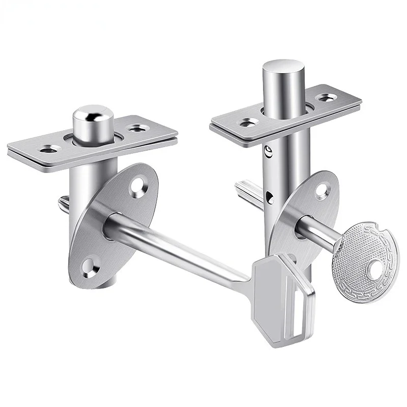 Stainless Steel Tube Well Lock Fire Door Dark Lock Channel Door Lock Pipe  Furniture Hardware