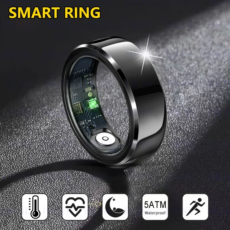 

Smart Ring Heart Rate Blood Oxygen Blood Pressure Sleep Calories Health Multilingual Fitness Tracker Rings For Men Women Clock