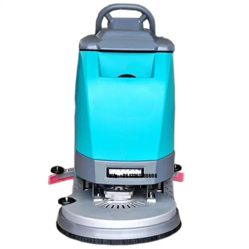 

Best 24V Battery-Operated Low Noise Walk-Behind Electric Floor Sweeper Wet/Dry Scrubbing 1050W Scraper Workshop Cleaning New
