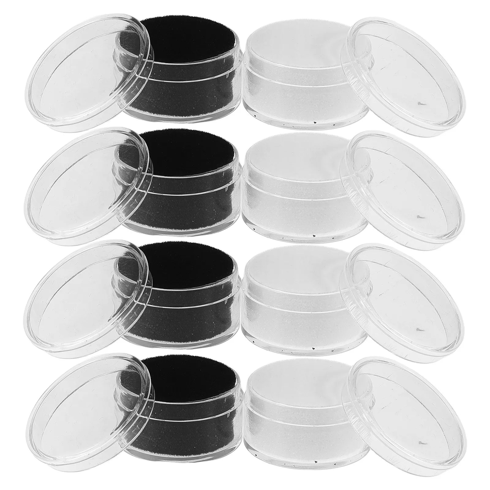 

24Pcs Jewelry Storage Box Small Round Plastic Containers Foam Inserted Lightweight Portable Gemstone Bead Storage Organizer
