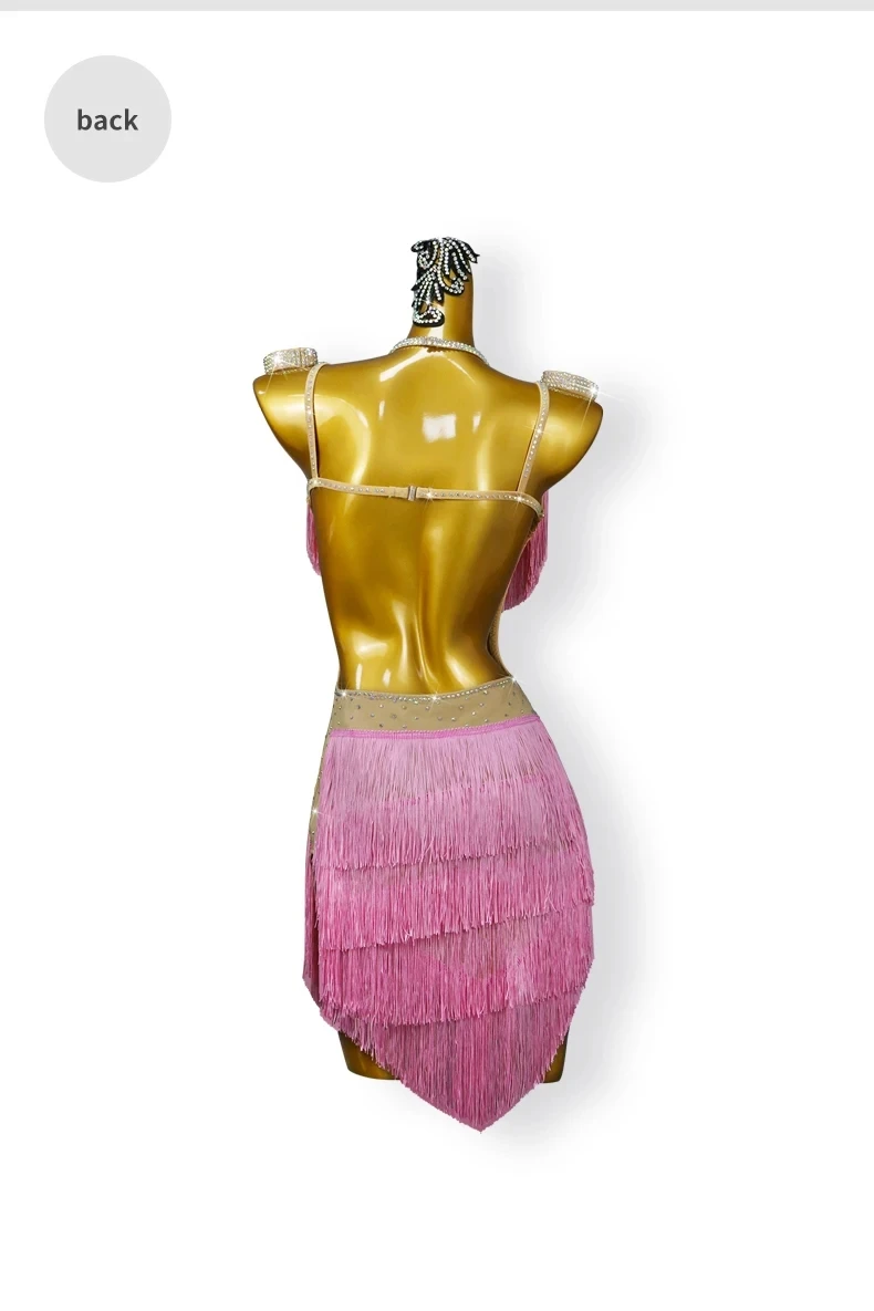 2026 Lateinamerikanisches Tanzkleid, Damen-Ballroom-Röcke, Performance-Kostüm, Mädchen-Sexy-Kleidung, Abschlussball-Anzug, Damen-Fransenkleid, Elegante Tanzkleidung – Detail 10