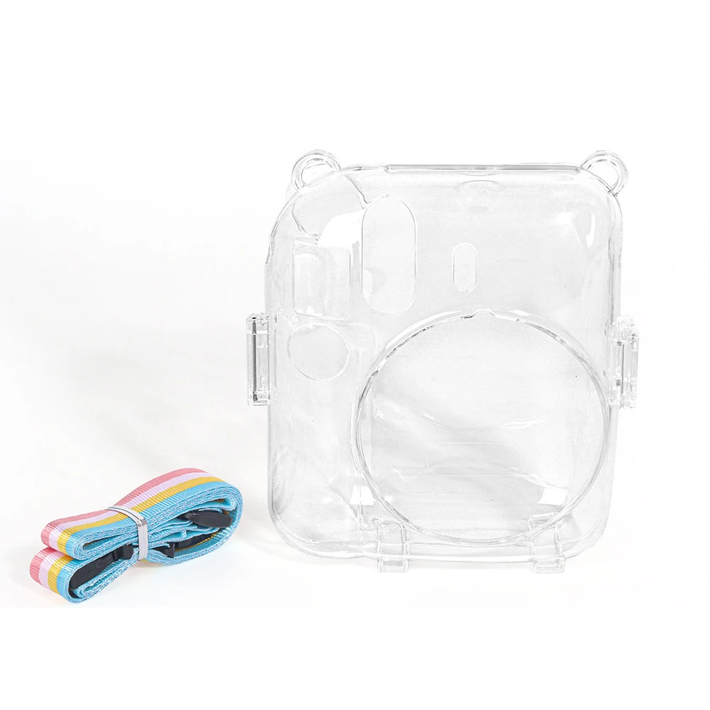 For Instax Mini 12 Crystal Transparent Protective Case Cover Bag for Fuji Fujifilm Instant Camera Bag for Instax Mini 12