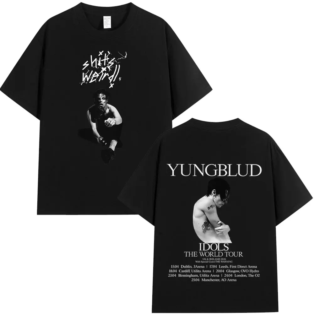 

Yungblud IDOLS The World Tour 2026 Merch T Shirt Men Women Hip Hop Short Sleeve T-shirts Casual Cotton Oversized Tee Shirt Top