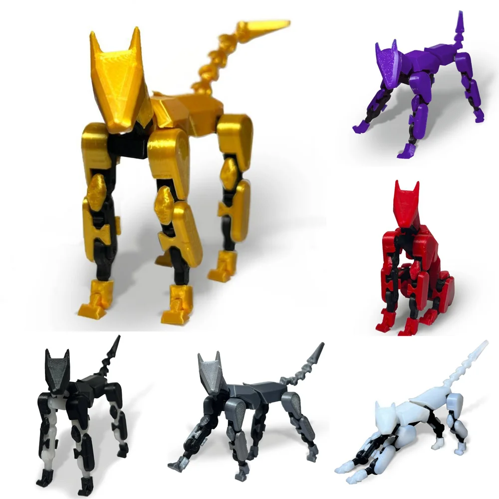 3D gedruckte mechanische Hund montiert Haustiere Anime Spielzeug Action figuren mehrteilige bewegliche Form Hift Roboter Schaufenster puppe Modell