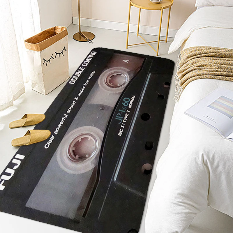 

Bathroom Rug Z-Vintage Cassette Music Tapes Entrance Doormat Kitchen Carpet for Bedroom Room Floor Bathmat Non Slip Bath Mat