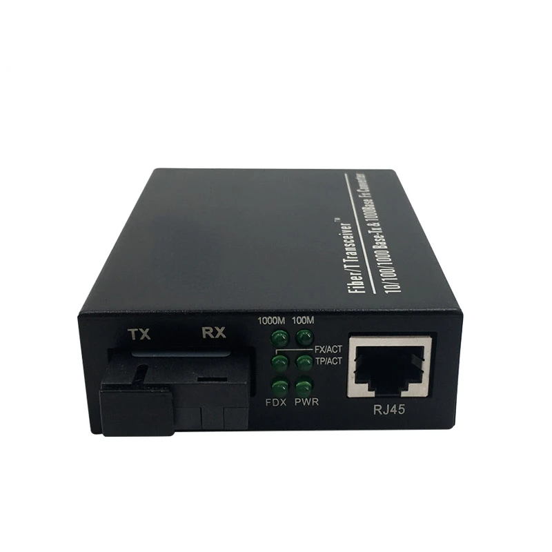 Fiber Media Converter for Ethernet Port, 1000Mbps, 1 Fiber, 1 Ethernet to Fiber