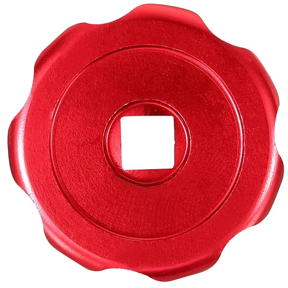 Round Wheel Handle Aluminum Alloy Faucet Handles Manifold Gauges Knob Red For Manifold Instrument Air Conditioner Parts