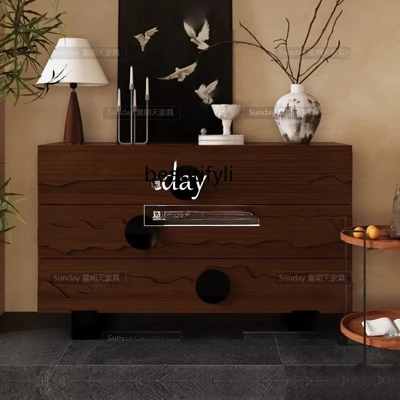 

X18 Log old chest cabinet living room retro locker living room sofa side cabinet