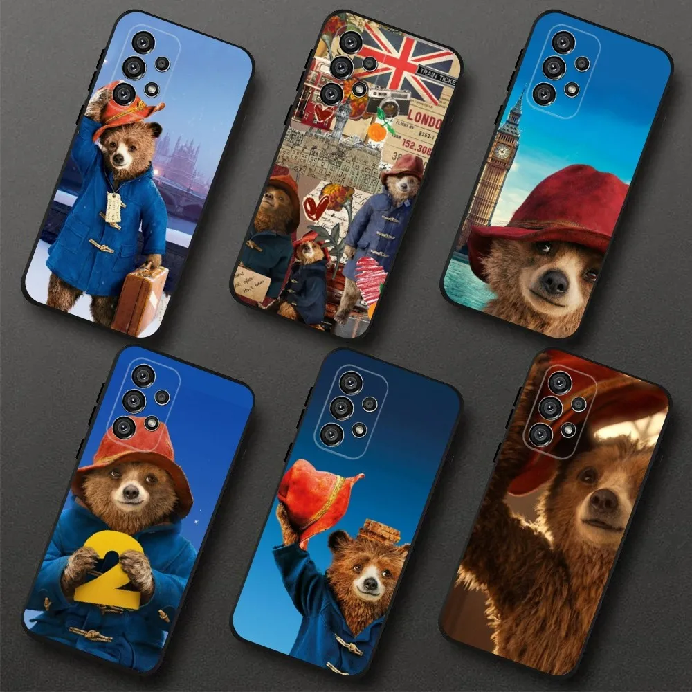 

Cute P-Paddington Bear Phone Case For Samsung Galaxy A20,A21s,A22,A31,A32,A52,A53,A72,73,A80,A91 Soft Black Cover