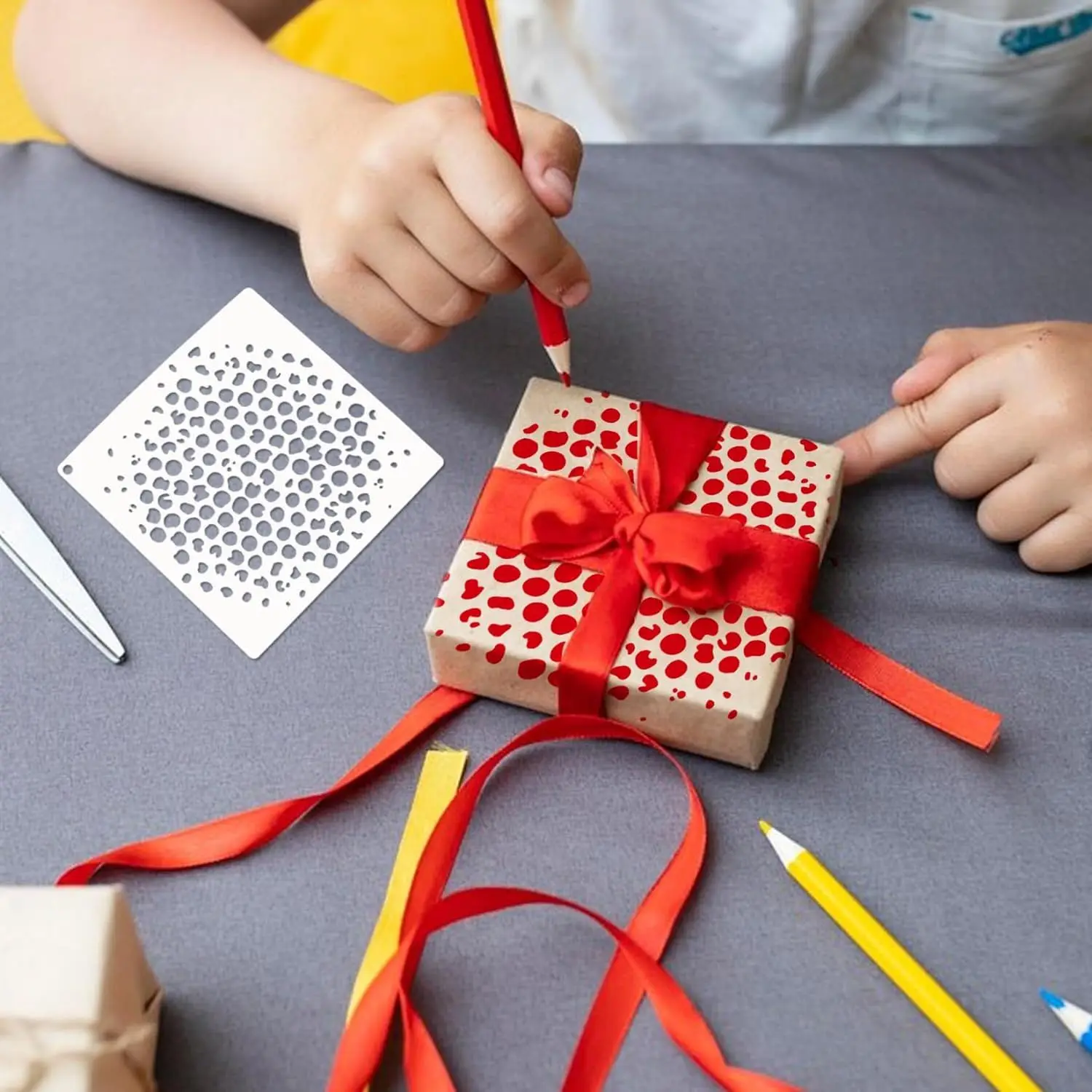 Bview Art 16 Reusable Textured Painting Stencils - Creative Scrapbooking & Journal Decoration Kit