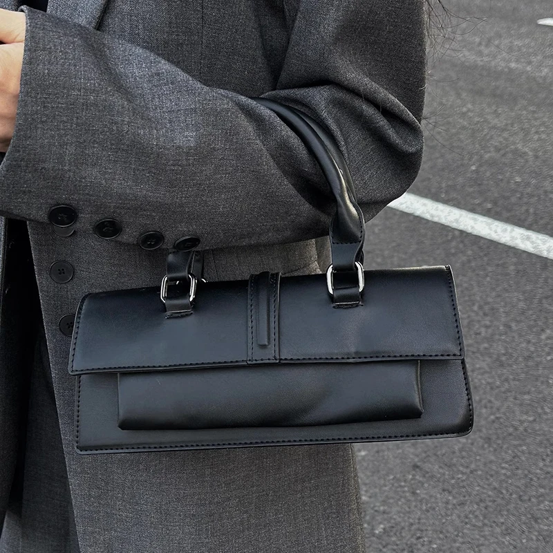 

Винтажная женская сумка-тоут большой вместимости с текстурой, для повседневного использования, модная женская повседневная черная простая сумка на плечо