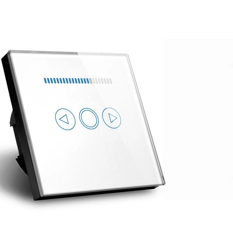 

Smart Home EU Dimmer Switch White Crystal Glass Light Dimmer Switch 500W,110-240V RF Switch 220V