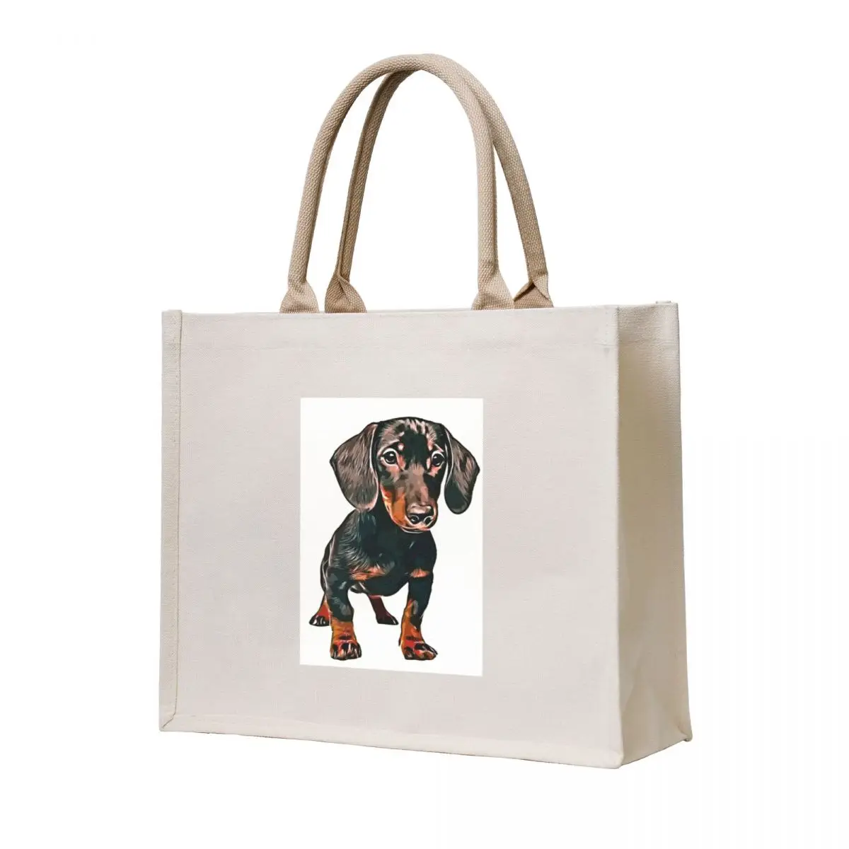 

Dachshund Dog Pupy Pet Tote Bag shopping bags foldable Women's tote bag bag for beach