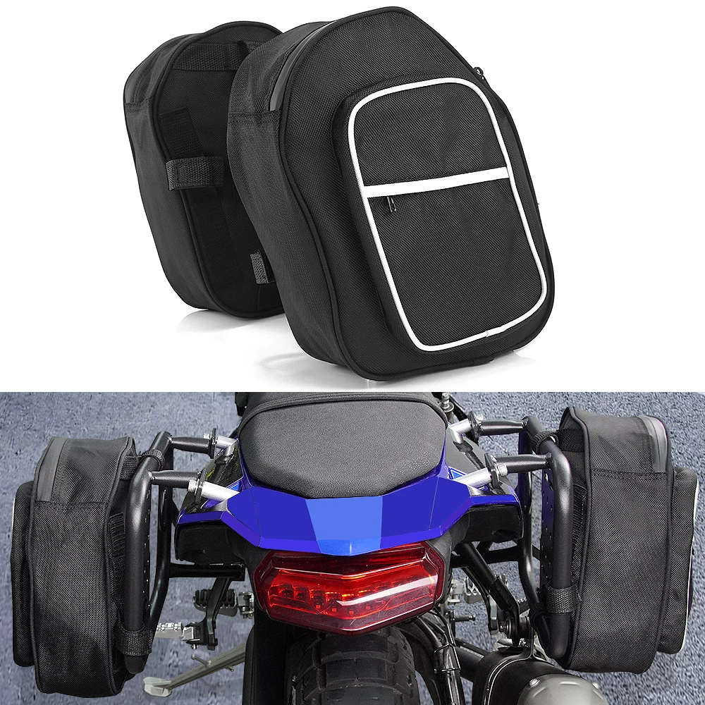 

Waterproof Crash Bar Bag For Aprilia Dorsoduro 750 900 1200 shiver 750 900 Mana 850 Motorcycle Saddlebag Side Travel Luggage Bag