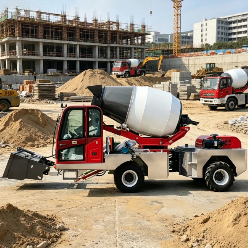 Customized Self Propelled Loading Concrete Mixer Truck Factory Direct Sale 2.6cbm with One Year Warranty Machine