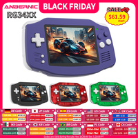 ANBERNIC RG 34XX Handheld Game Console 3.4” IPS 720*480 Screen Linux 64-bit 3500mAH Bluetooth RG34XX Retro Video Gaming Players