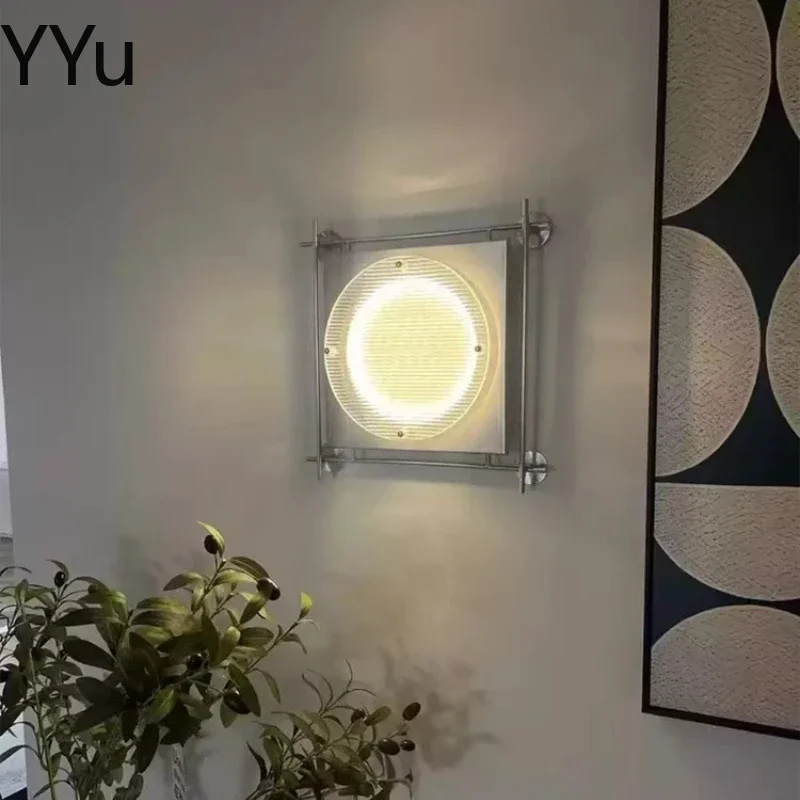 Mid Century Bauhaus Wall Light Artistic Sunset Glow Decor for Living Room Retro Dining/Bar Ambient Lighting Tri-color Dimming