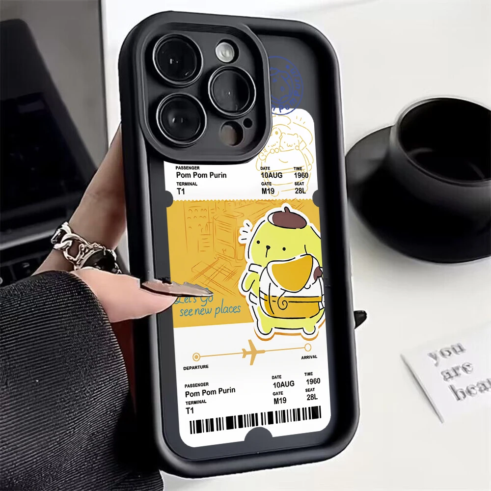 Capa telefônica de etiqueta Sanrio Kuromi, Tampa com alça de mão, OPPO A16 A17 A38 A53 A54 A55 A58 A72 A74 A76 A78 A94 A98 4G 5G