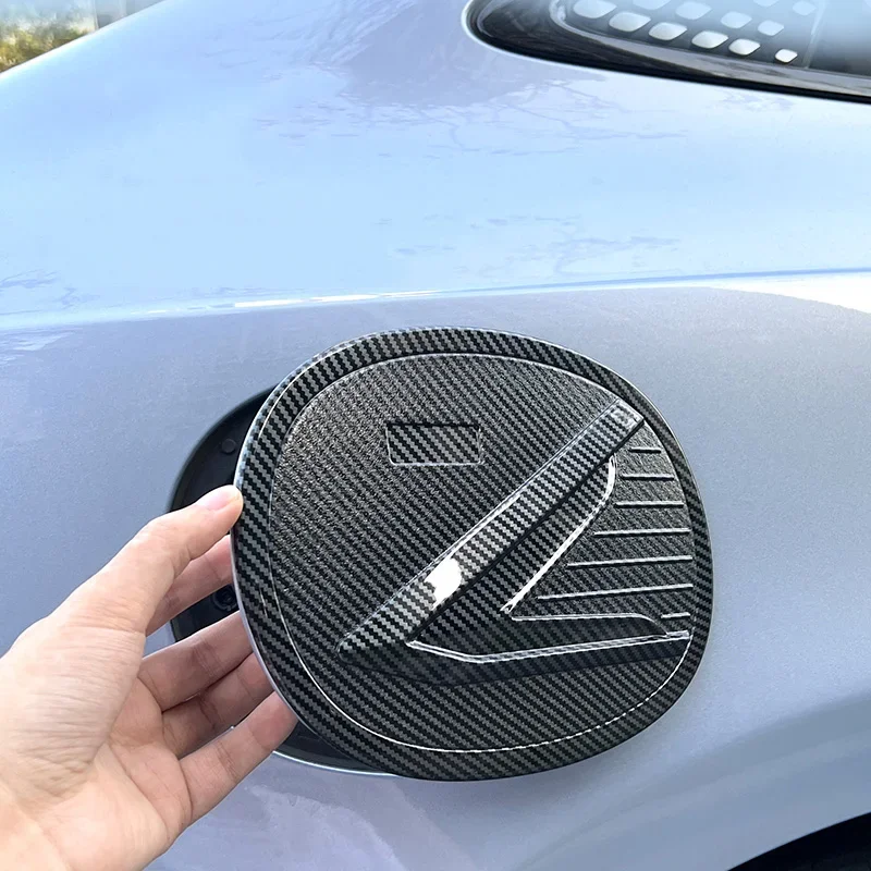 Carbon Fiber Style Decorative Glitter For Charging Port Cover For BYD Seal 2022 2023 Car Accessories