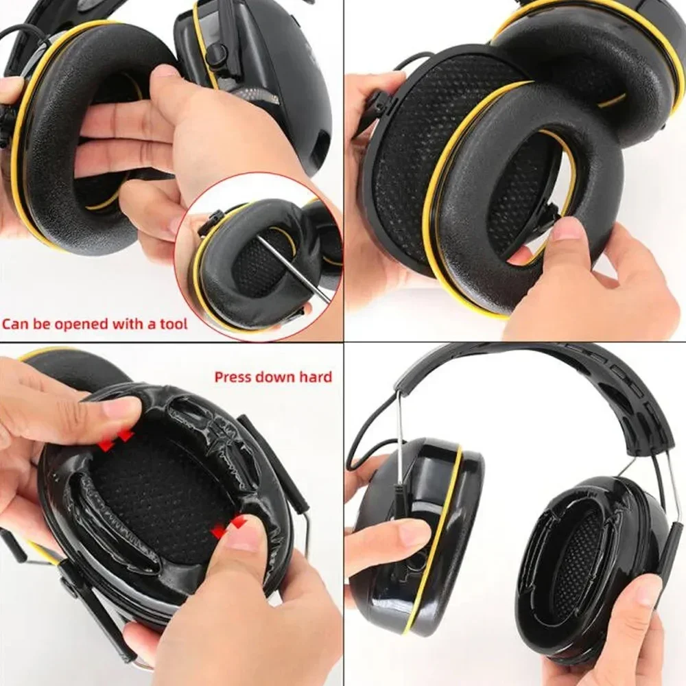 1 Pair Soft Cooling Silica Gel Headphone Earpads for 3M peltor Headphone Thick Cushions Earphone Earpads Replacement