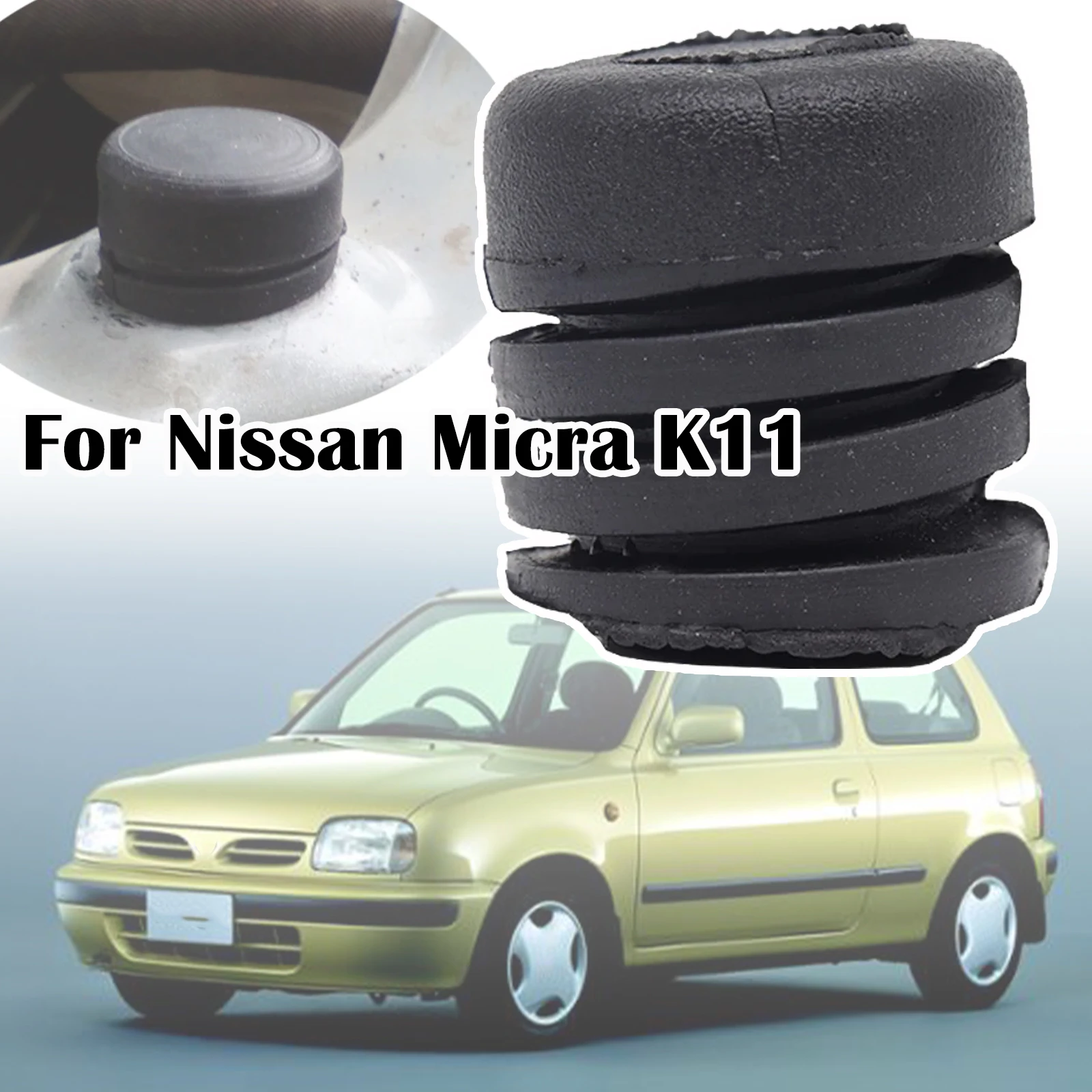 For Nissan Micra K11 K12 March Car Engine Hood Tailgate Rubber Stop Mount Bush Buffer Cushion 1992 - 2006 2007 2008 2009 2010