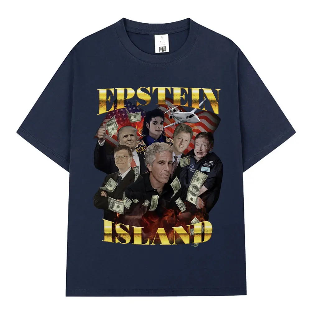 Jeffrey Epstein Graphic T Shirt Men Fashion Vintage Harajuku Short Sleeve T-shirt 100% Cotton Casual Oversized T-shirts Unisex