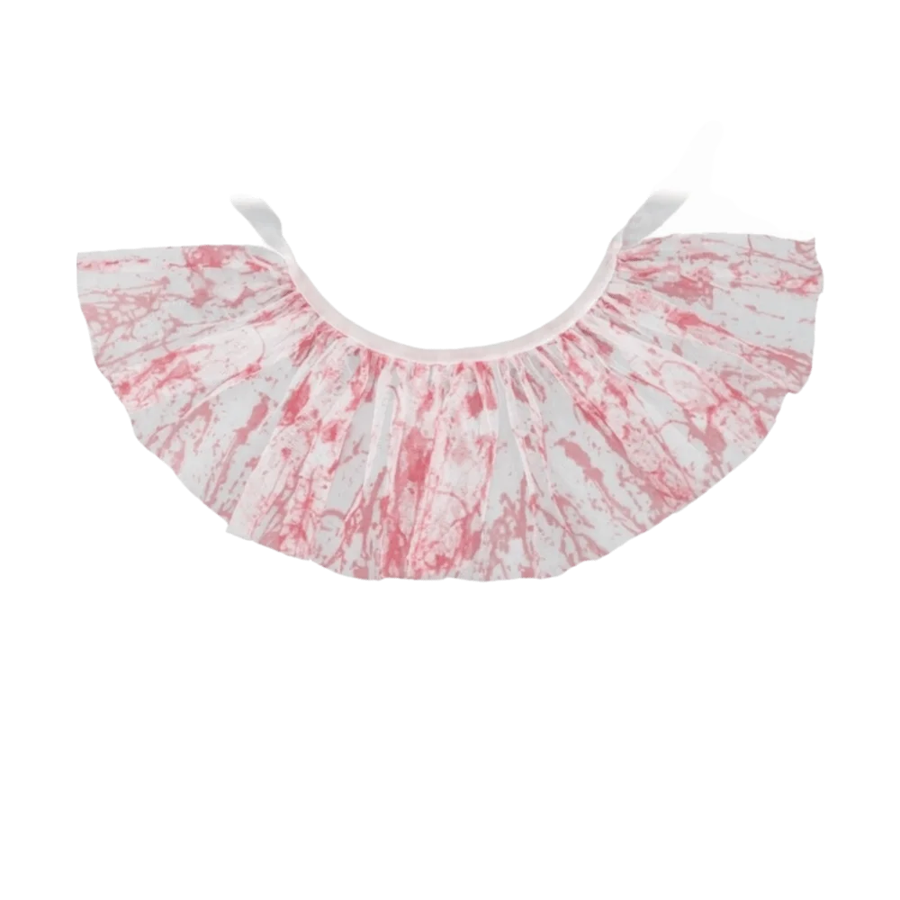 Elastic Lace Blood Colored Dress Up Set Pleated Ruffles Sensory Stimulation Fake Blood Costume Kit Detachable