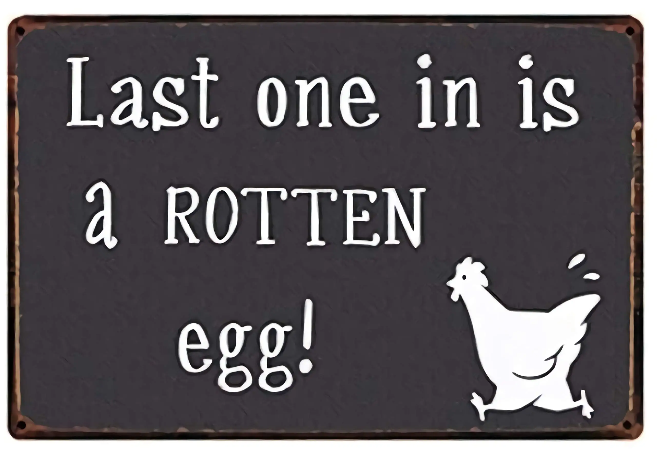 Tin Sign For Last One in Is a Rotten Egg!Farm Fresh Eggs Metal Sign 8x12inch Home KItchen Bar Pub Farm Wall Decor sign sign sign