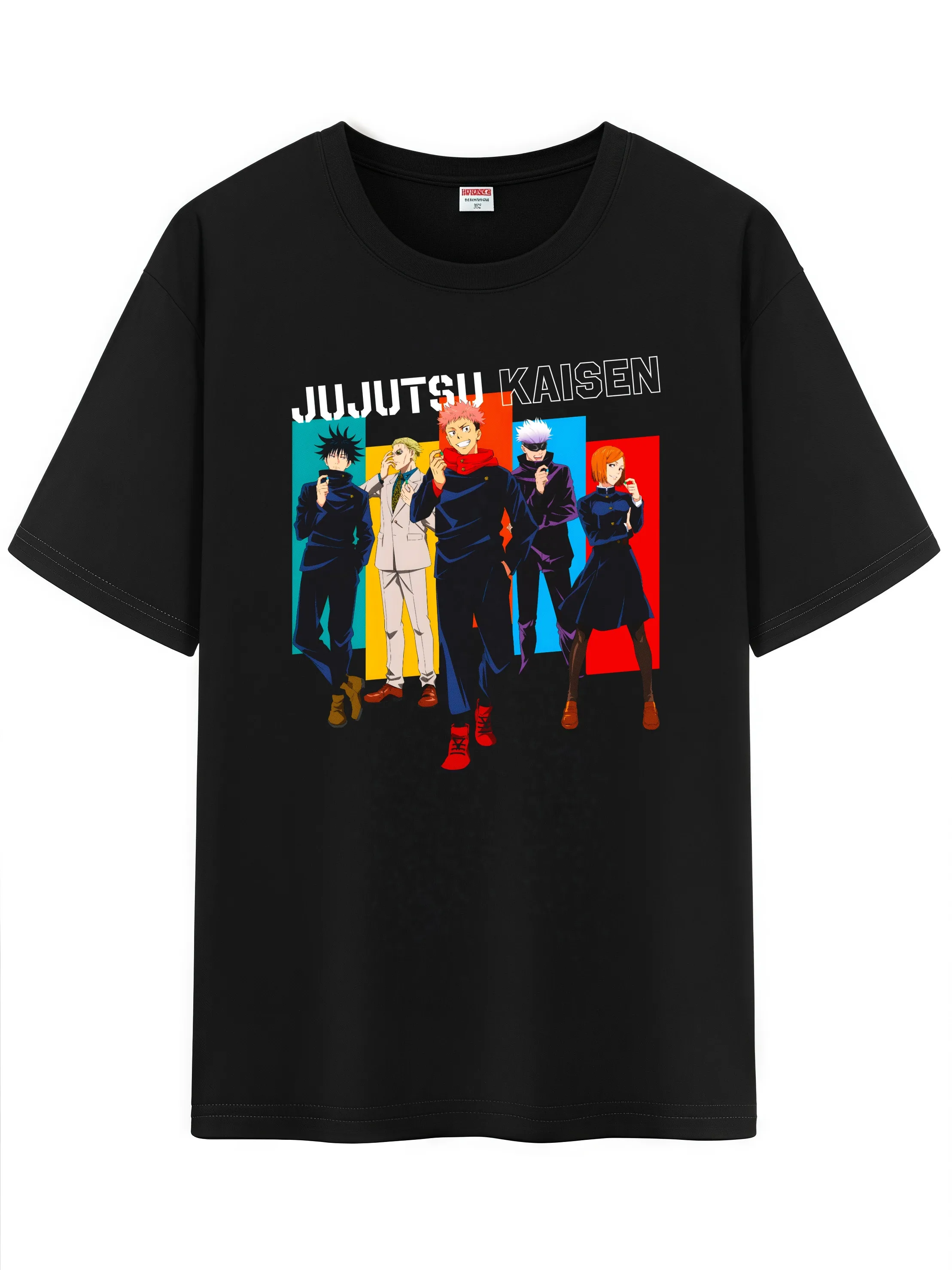 

Unisex Anime Character Pattern Cotton T-Shirt,JJK Jujutsu Kaisen Character Impression Short Sleeve Tee Shirt