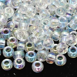 Japan Miyuki Round Beads Transparent Rainbow Round Rocailles Glass Seed Beads for Jewelry Making