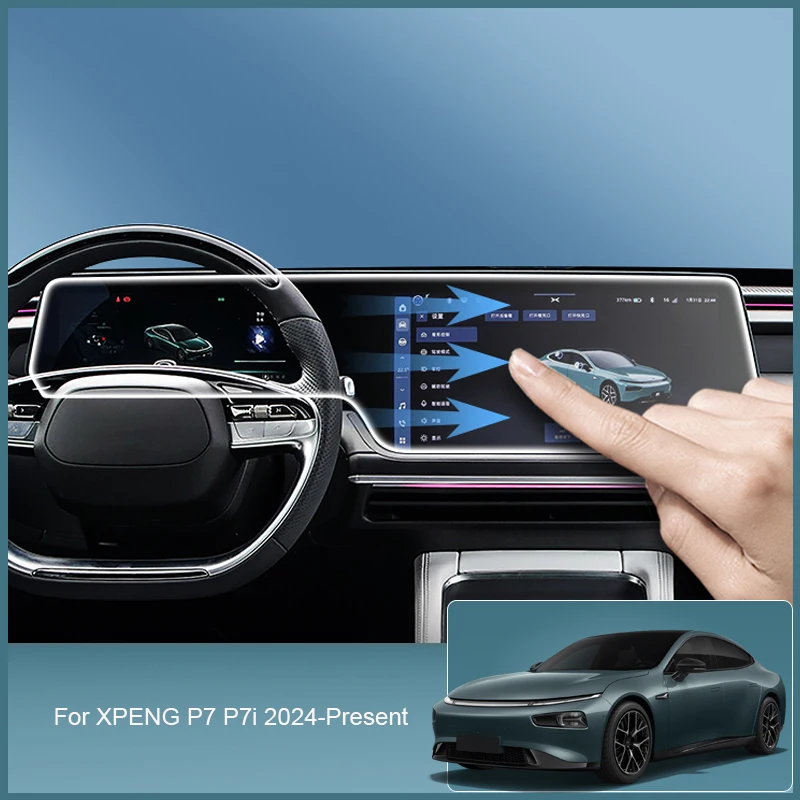 For XPENG P7 P7i 2024-Present Car GPS Navigation Screen Protect Glass Film Auto Dashboard Display Tempered Sticker Accessories