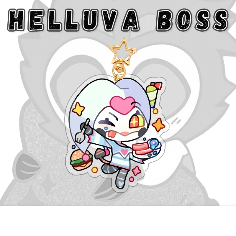 Figura Mini Acrílica de Animação Adulta Helluva Boss Blitzo Moxxie Millie Loona Stella Stolas, Ornamento de Mesa para Fãs