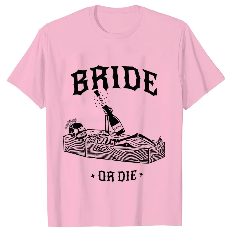 Divertente sposa o Die t-Shirt Halloween addio al nubilato camicia fino alla morte Do Us Party Tops addio al nubilato Matching Team Bride Tees