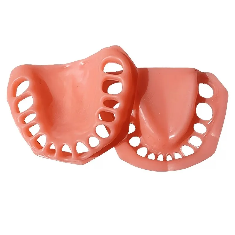 Upper and lower jaw soft gum models used for gingival preparation exercises. Silicone soft gum models used to replace gingival preparation models. Practical training oral consumable accessories. Detachable simulated gum models