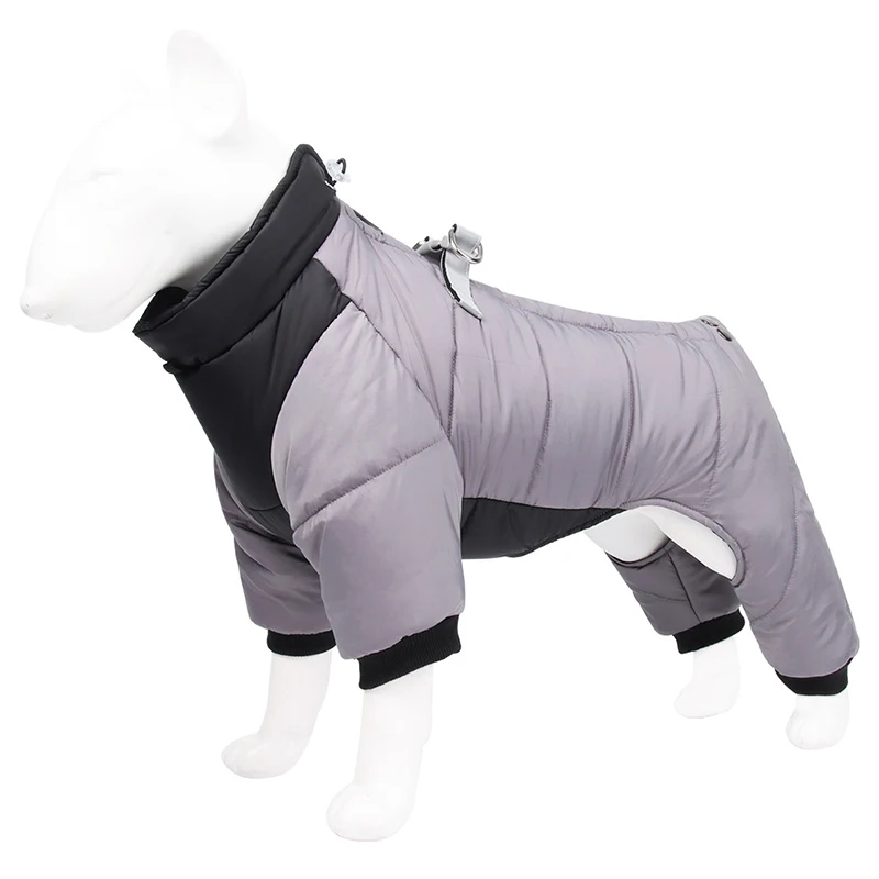 Four Trouser Legs Dog Clothes Winter Warmth Cotton Coat for Small Medium Dogs Waterproof Windproof Reflective Dog Puffer Coats