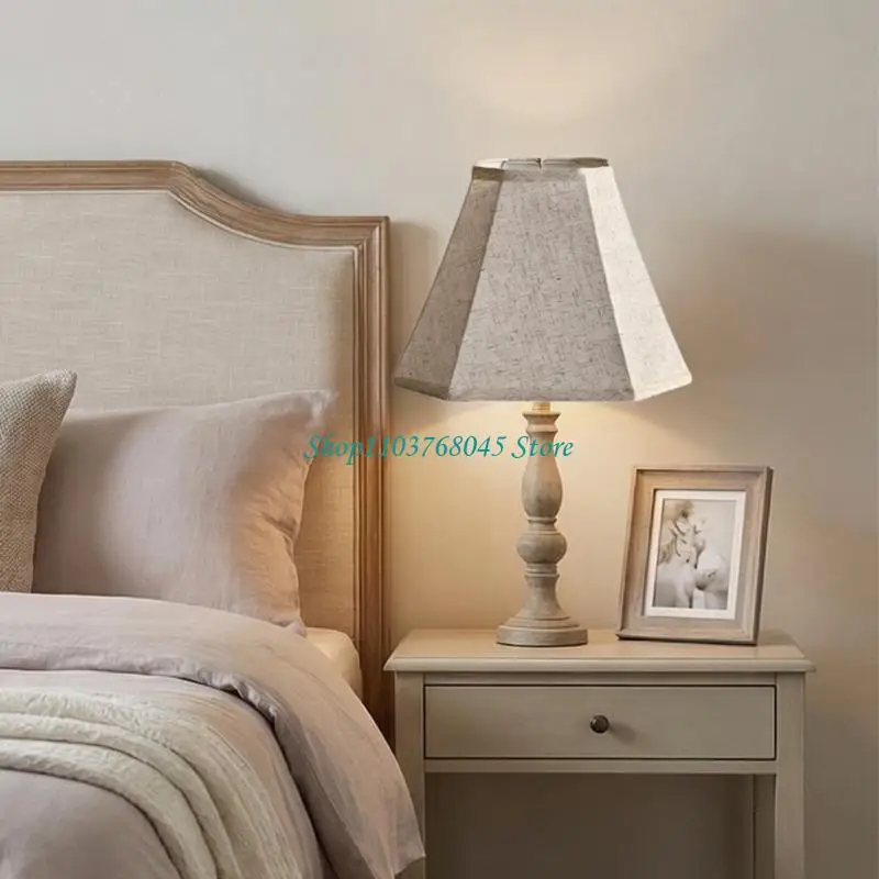 R53F Easy To Install Modern American Designs Fabric Lampshades Spiders Octagonal Lamp Shade Fits Various Lamp Bases