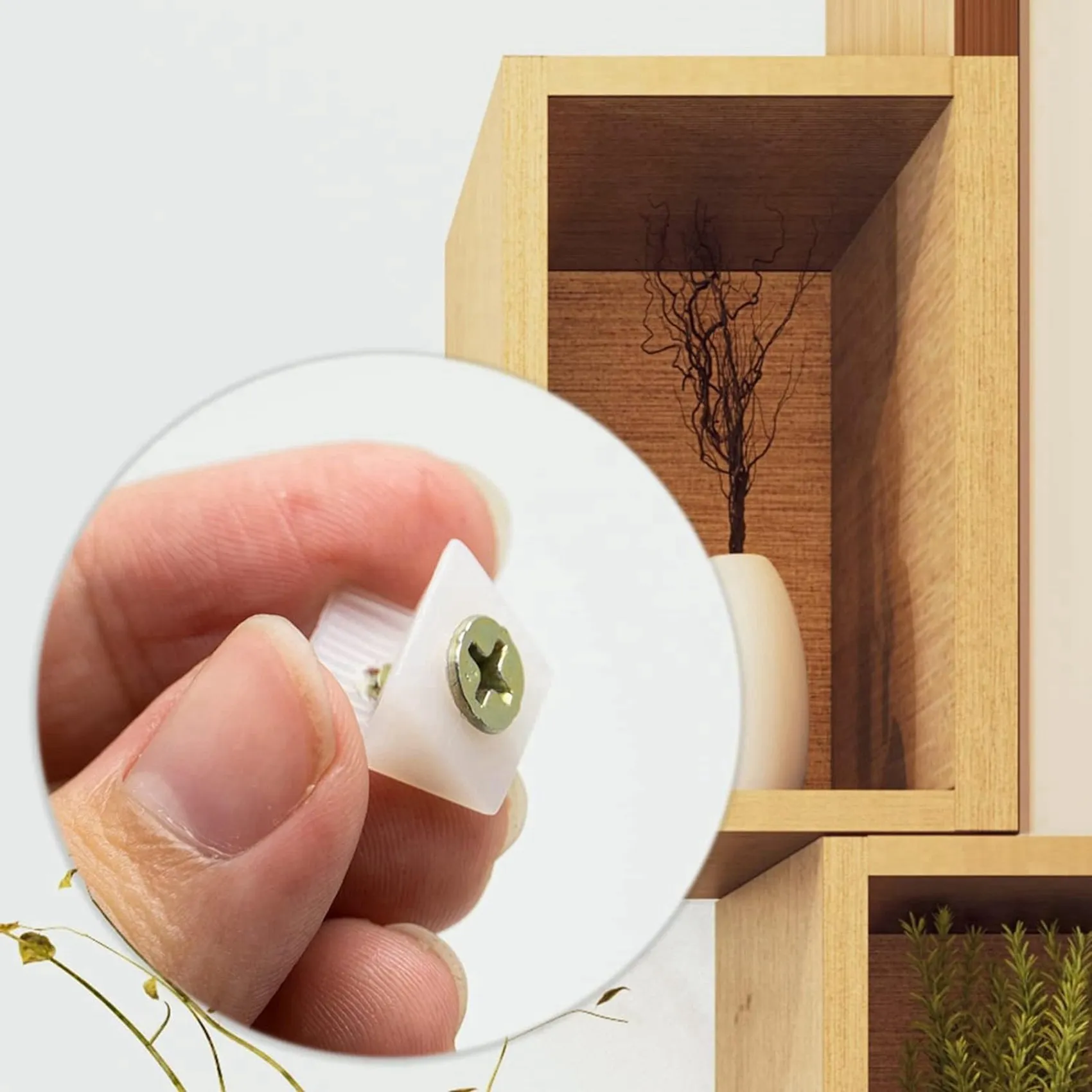ABGH-150 Pcs Drawer Supports, White Plastic Drawer Bottom Sagging Repair Fixing Mending Wedges With Screws For Furniture