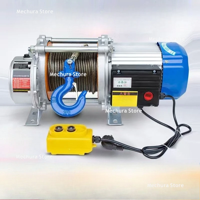 Heavy Duty Aluminum Alloy Electric Hoist Lifting Crane 1 Ton 2 Ton 220V/380V Pure Copper Motor Small Construction Crane JT40